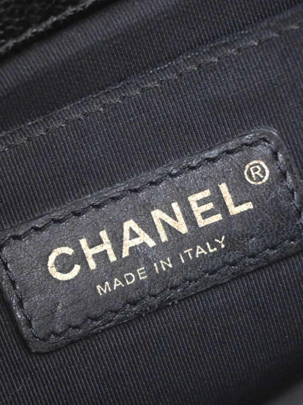 CHANEL CC Logo Boy Chain Shoulder Bag Grained Calfskin Leather Black - Picture 14 of 16